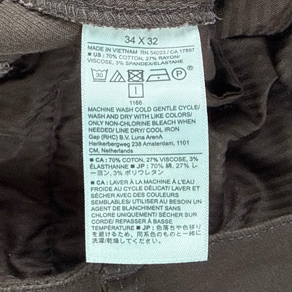 NEW Banana Republic Mens 34x32 (Actual 34x30) Brown Tapered Moleskin Cargo Pants - Picture 6 of 11